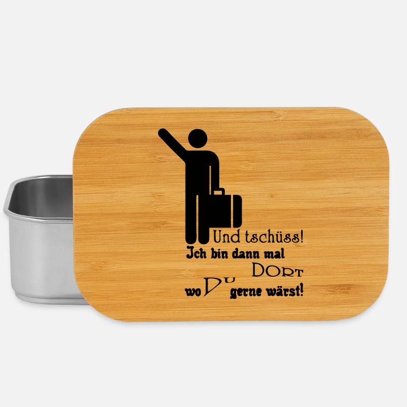 Und tschüss! Geschenk Rente Urlaub Spruch Fun - Lunch Box - Silber