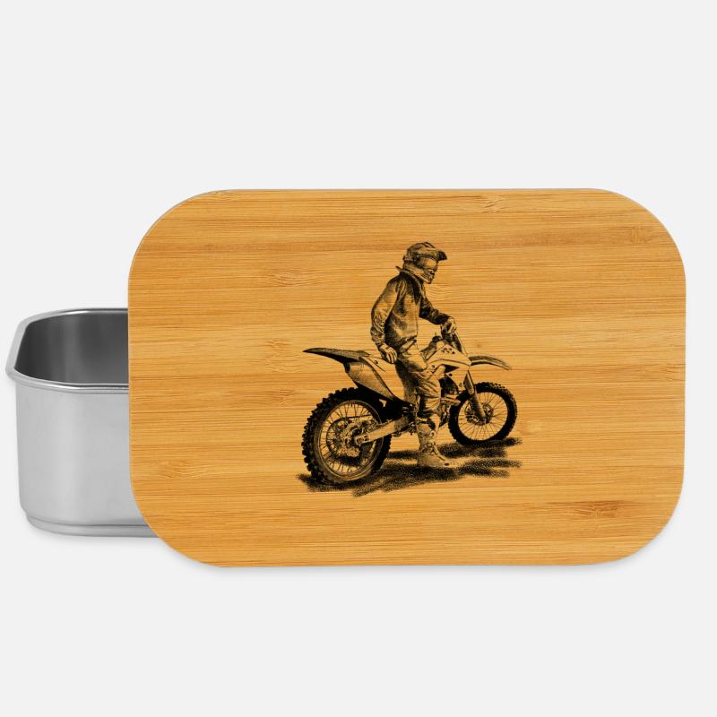 Biker - Lunch Box - Silber