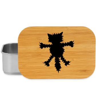Katze krallt sich fest - Lunch Box - Silber - Vorne
