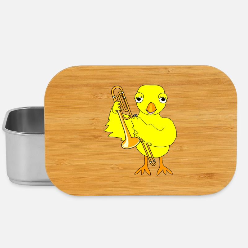 Trombone Chick - Lunch Box - silver