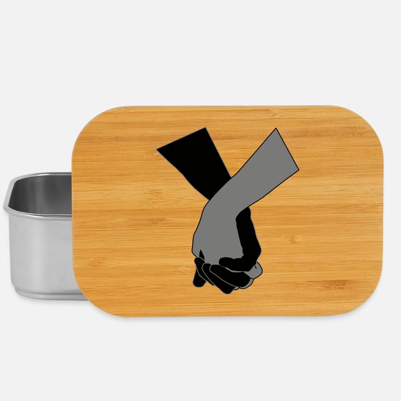 Holding Hands - Lunch Box - silver