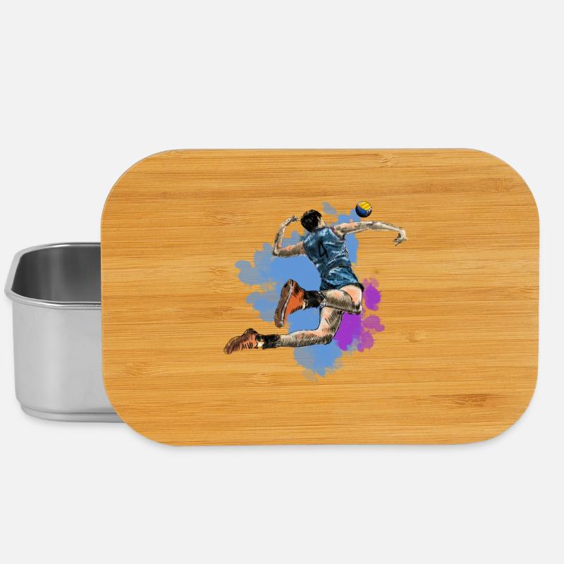 volleyball - Lunch Box - Silber