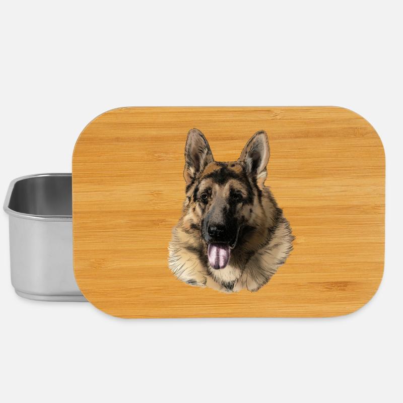 German shepherd - Lunch Box - silver