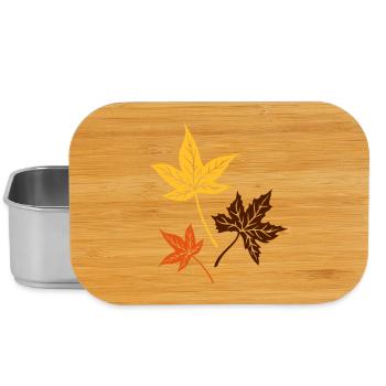Leaves from the maple, Indian summer, Canada. - Lunch Box - silver - Front