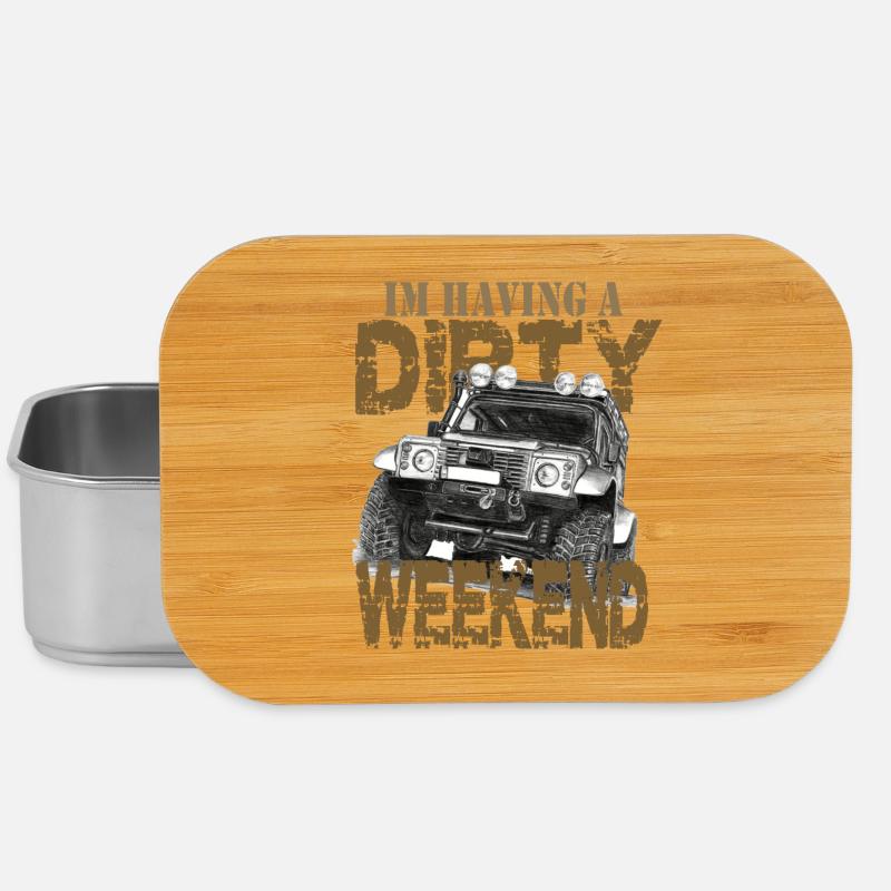 Defender Geschenk Vater Dad Dirty Weekend - Lunch Box - Silber