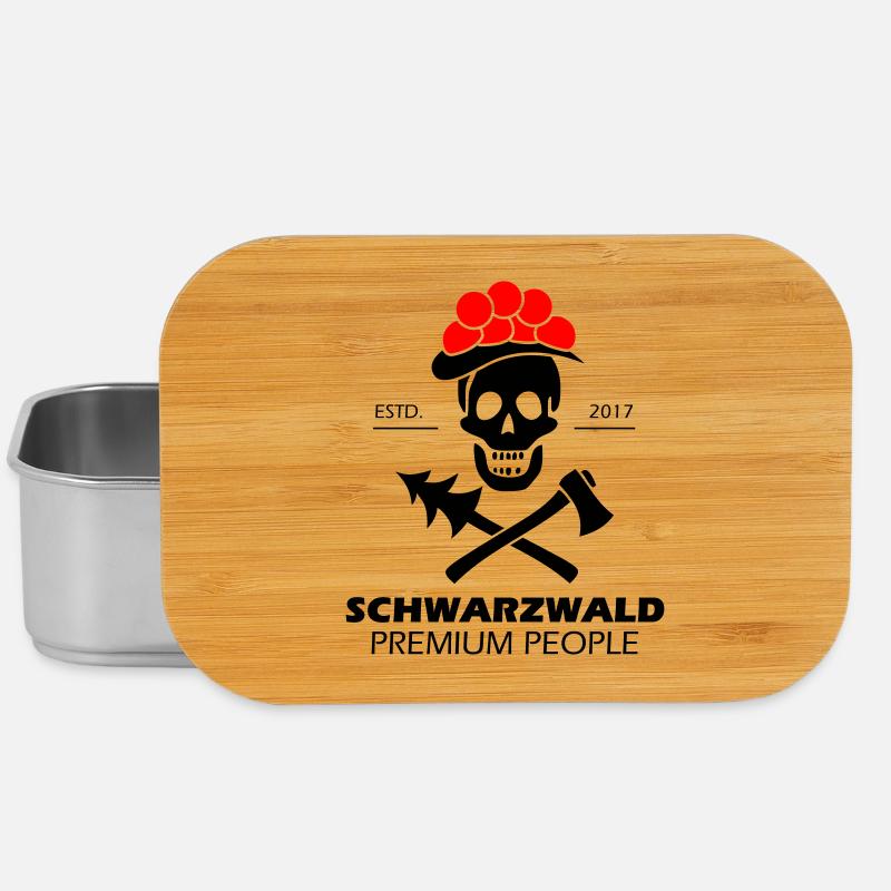 Schwarzwald Totenkopf Bollenhut - Premium Design - Lunch Box - Silber