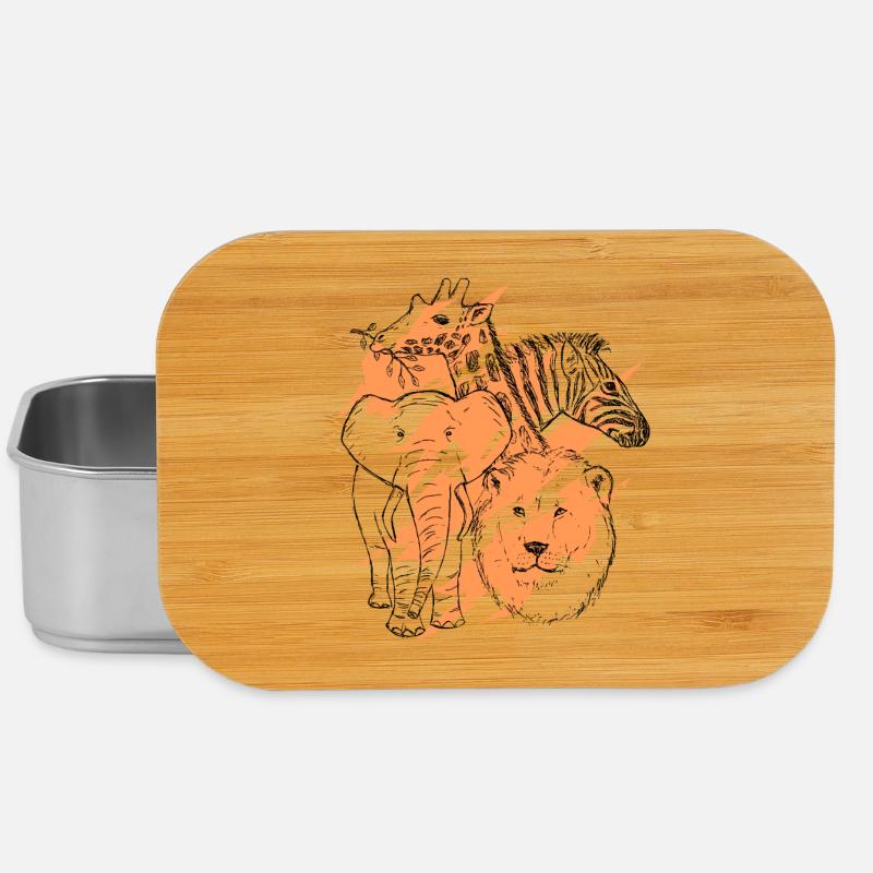 Wilde Tiere - Kunst - Lunch Box - Silber