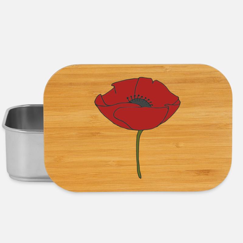 mohnblume - Lunch Box - Silber