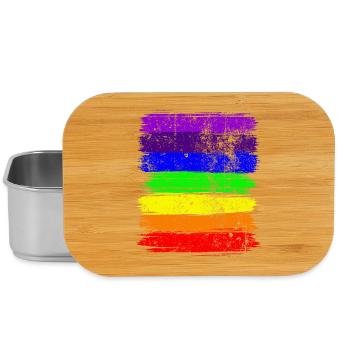 Rayures Vivid Pride - Boîte à goûter - argent - Devant