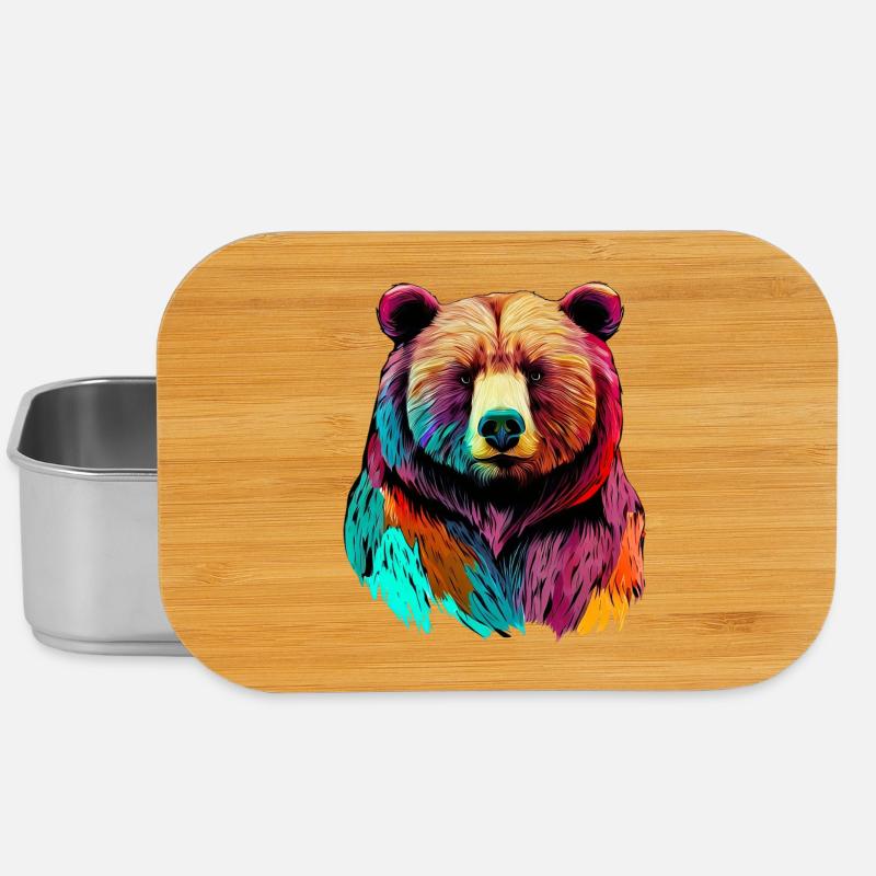 Bear - Lunch Box - silver