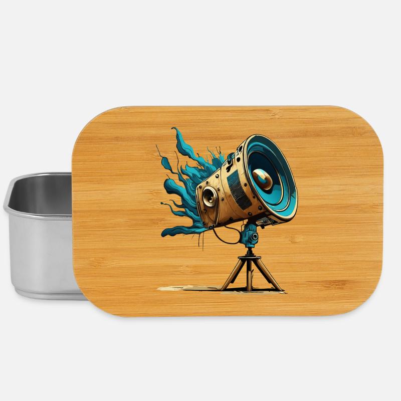 Retro Telescopic Speaker - Lunch Box - silver