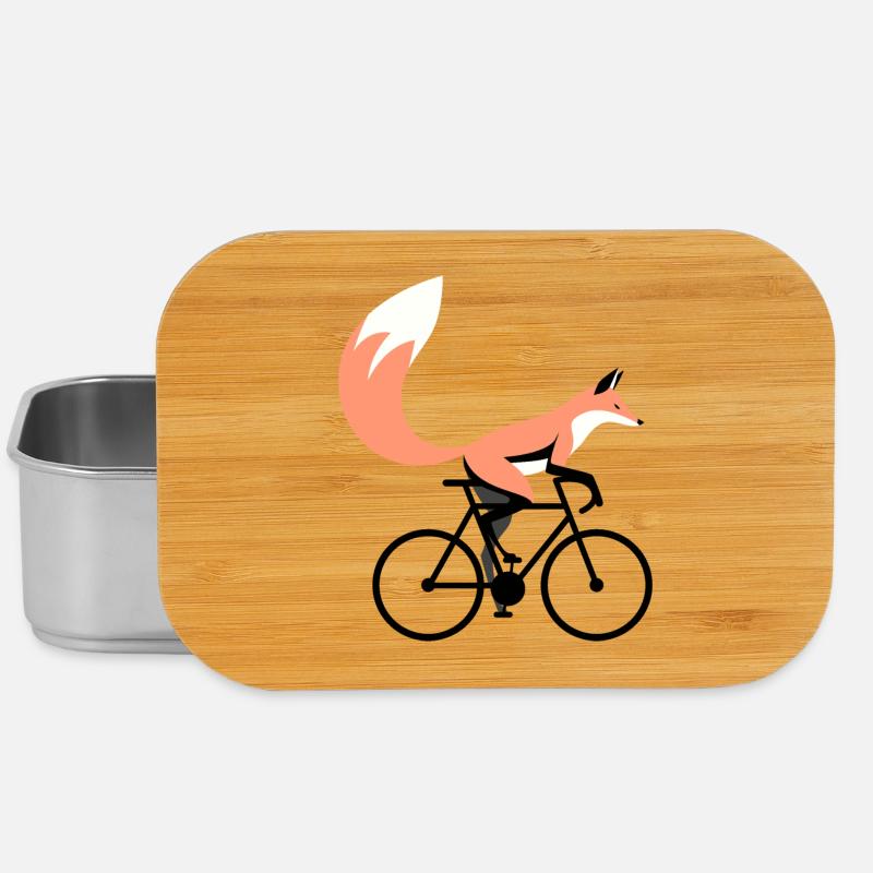 Bicycle Fox - Lunch Box - silver