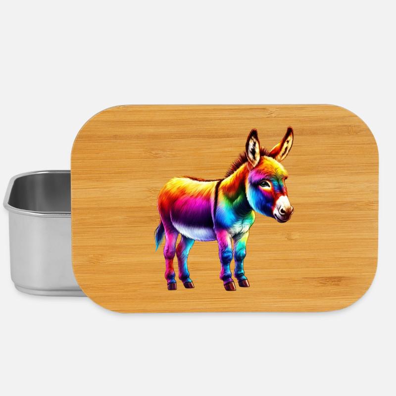 Esel-Maultier - Lunch Box - Silber