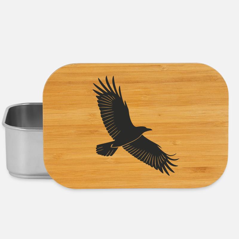 Conception de silhouette d’oiseau gracieuse - Boîte à goûter - argent