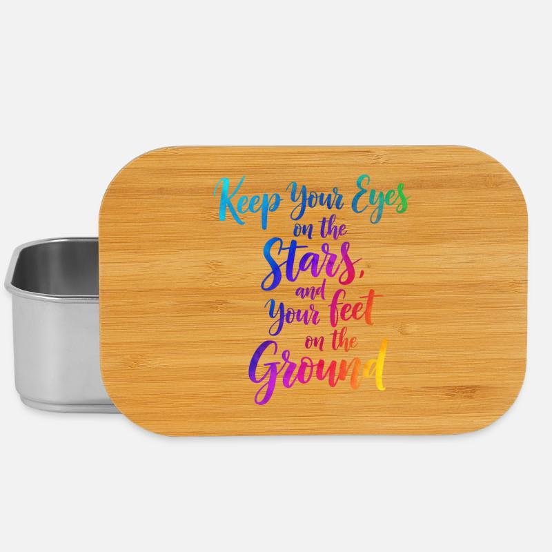 Inspirational Quote with Starry Gradient - Lunch Box - silver