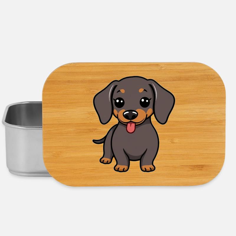 Dackel Hund - Lunch Box - Silber