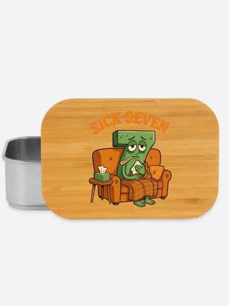 Sechs, Sieben, Kranke, Sieben, - Lunch Box - Silber