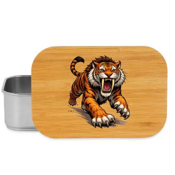 Comic Tiger Attack - Lunch Box - silver - Front