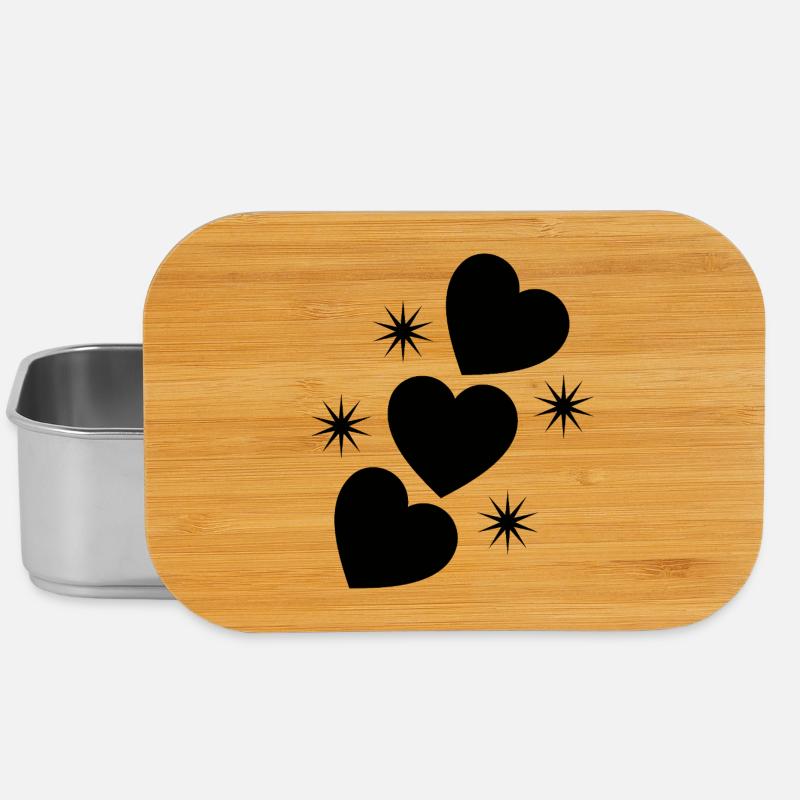 Hearts & Stars - Lunch Box - Silber