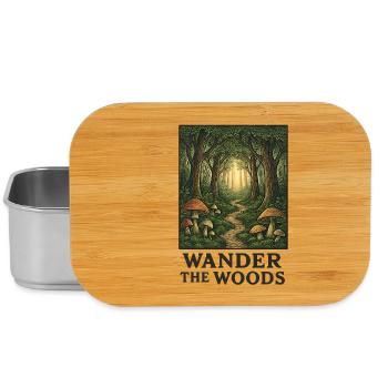 Forest path of hikers - Lunch Box - silver - Front