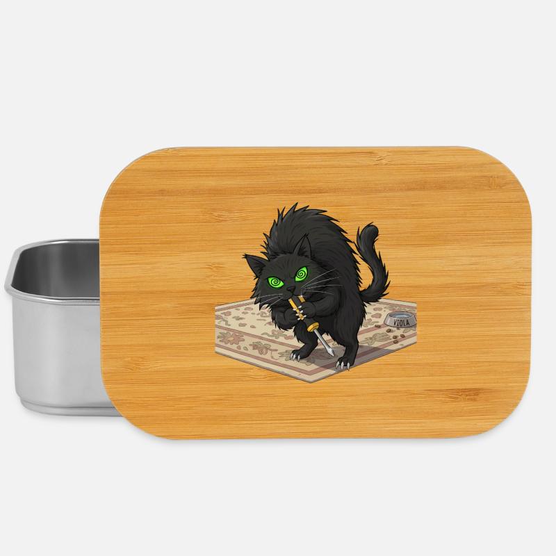 Chat agressif sur tapis persan - Boîte à goûter - argent