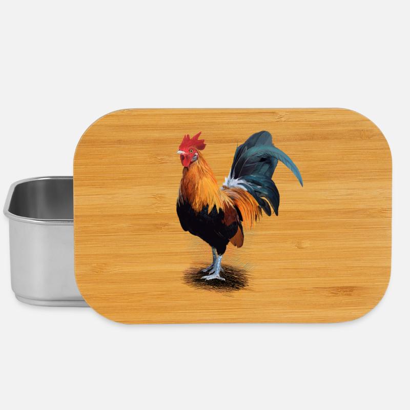 Huhn - Lunch Box - Silber