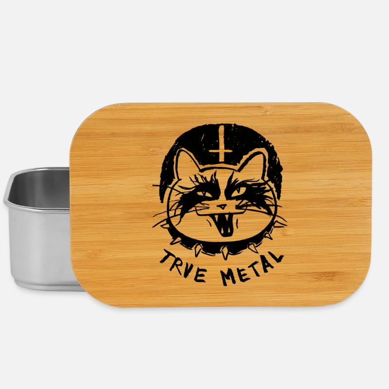 Chat en métal Trve - Boîte à goûter - argent