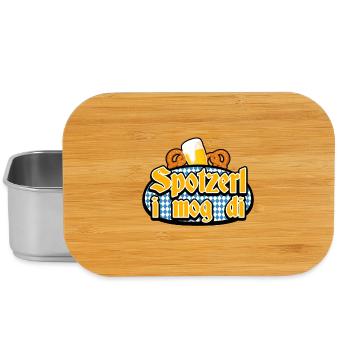 Wiesn Tracht Volksfest saufen Maß Bier - Lunch Box - Silber - Vorne