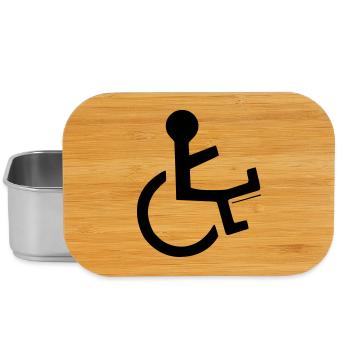 Wheelchair user with broken leg # - Lunch Box - silver - Front