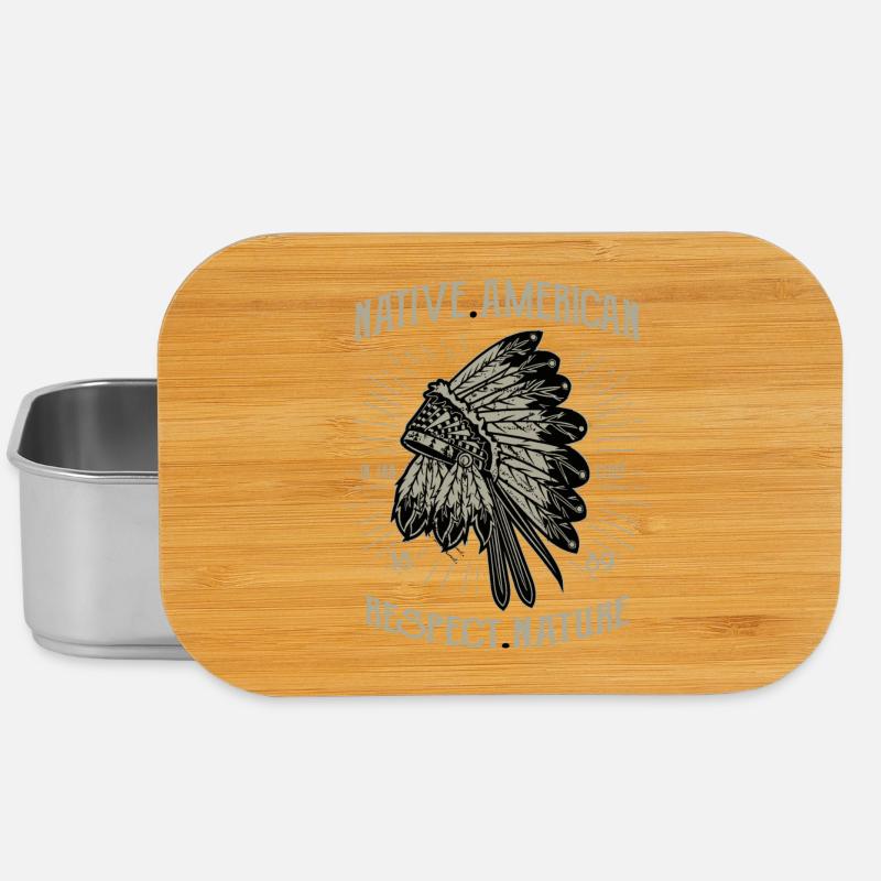 Native american respect nature - Lunch Box - silver