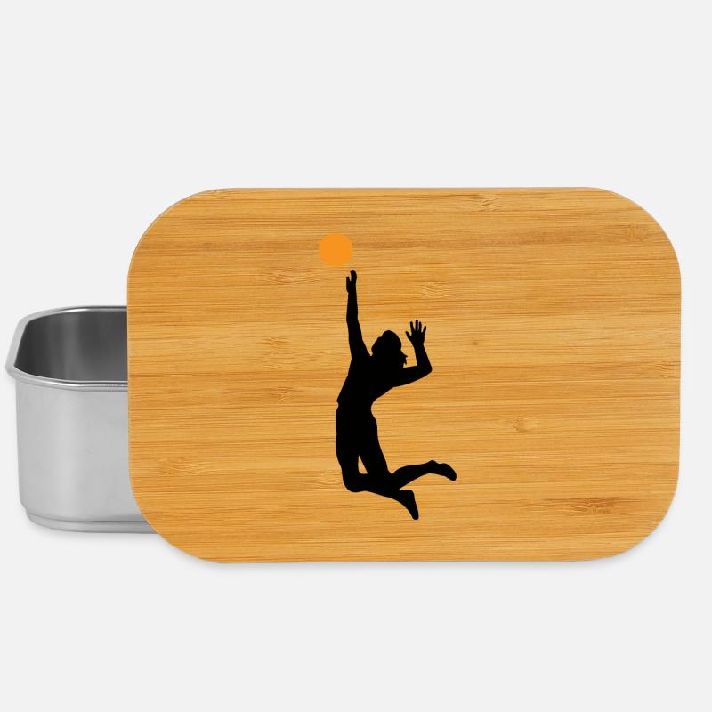Volleyball - Lunch Box - Silber
