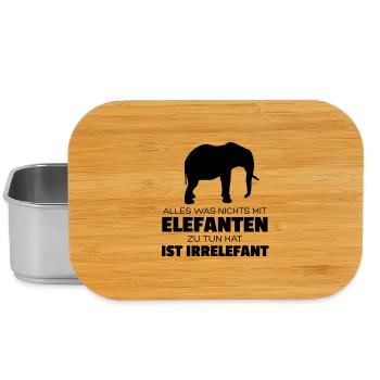 Elefant Geschenkidee Elefantenshirt Wildnis Afrika - Lunch Box - Silber - Vorne