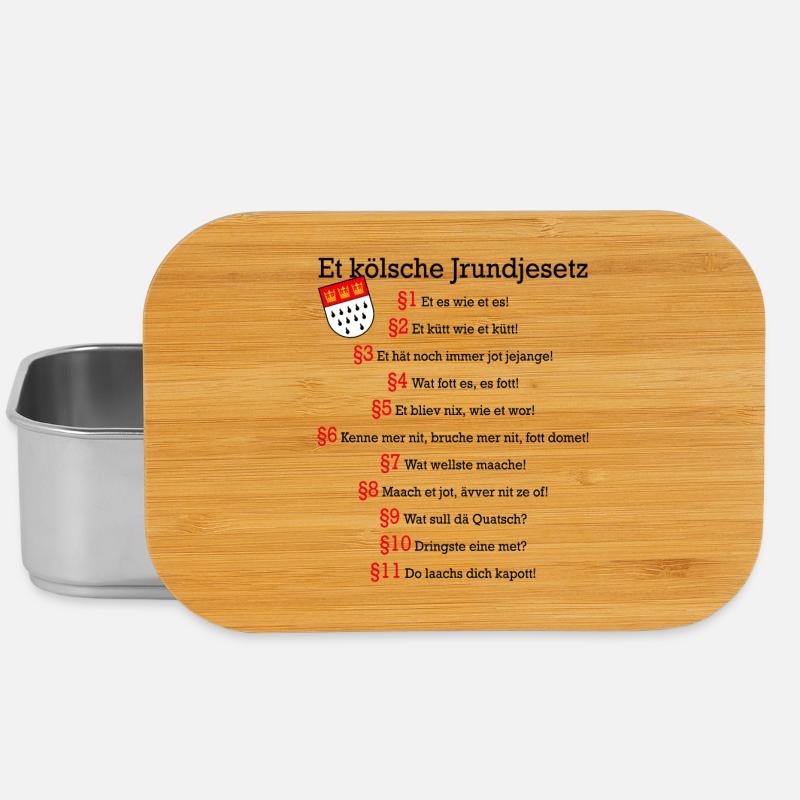 Et kölsche Jrundjesetz Kölner Grundgesetz Kölsch - Lunch Box - Silber