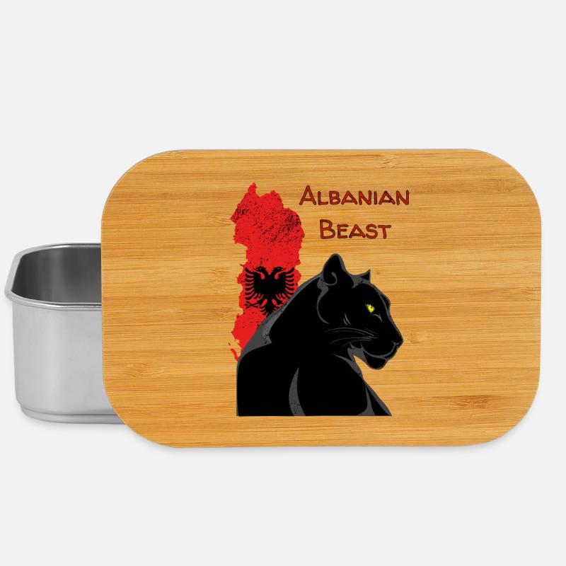 Albaniens Beast: Schwarzer Panther - Lunch Box - silver