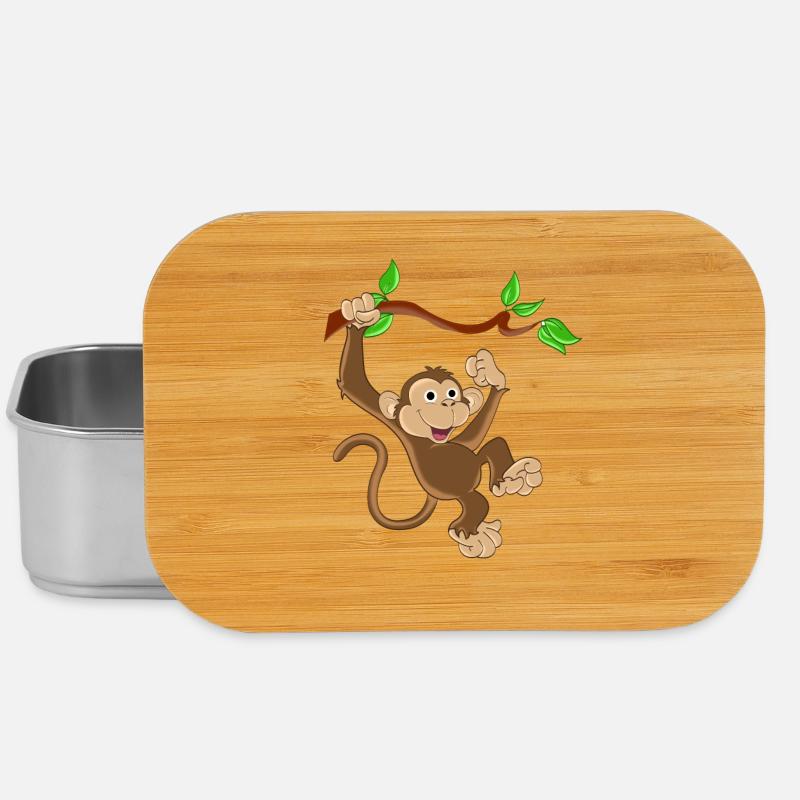 Lustiger Affe - Lunch Box - Silber
