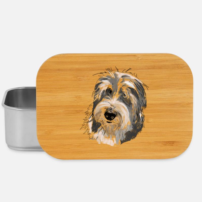 Bearded Collie - Lunch Box - Silber