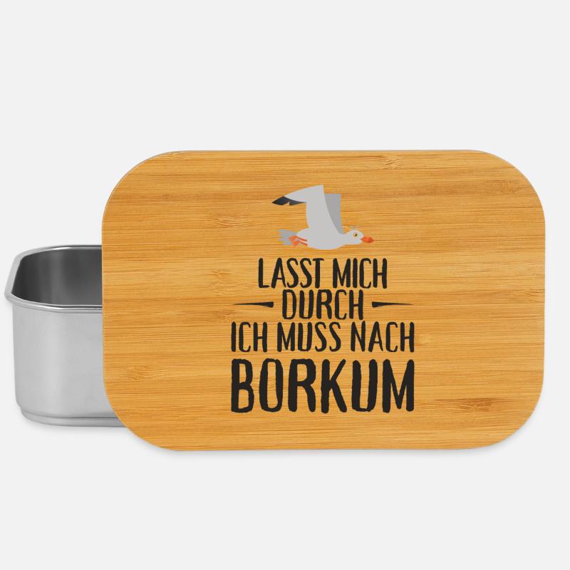 Lasst mich durch ich muss nach Borkum Möwe - Lunch Box - Silber