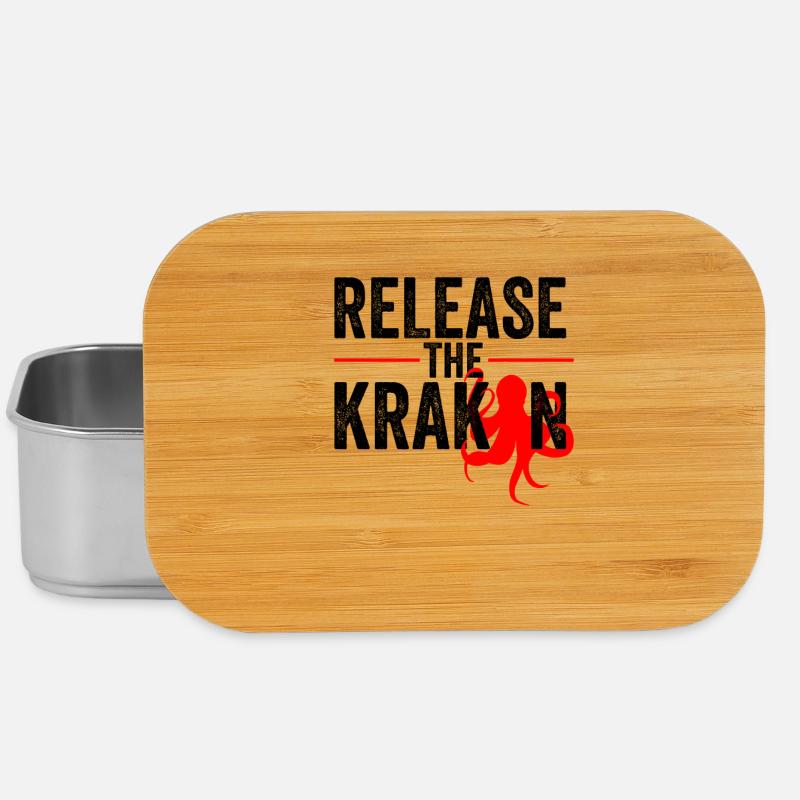 Release The Kraken Tintenfisch Rot Geschenk Spruch - Lunch Box - Silber