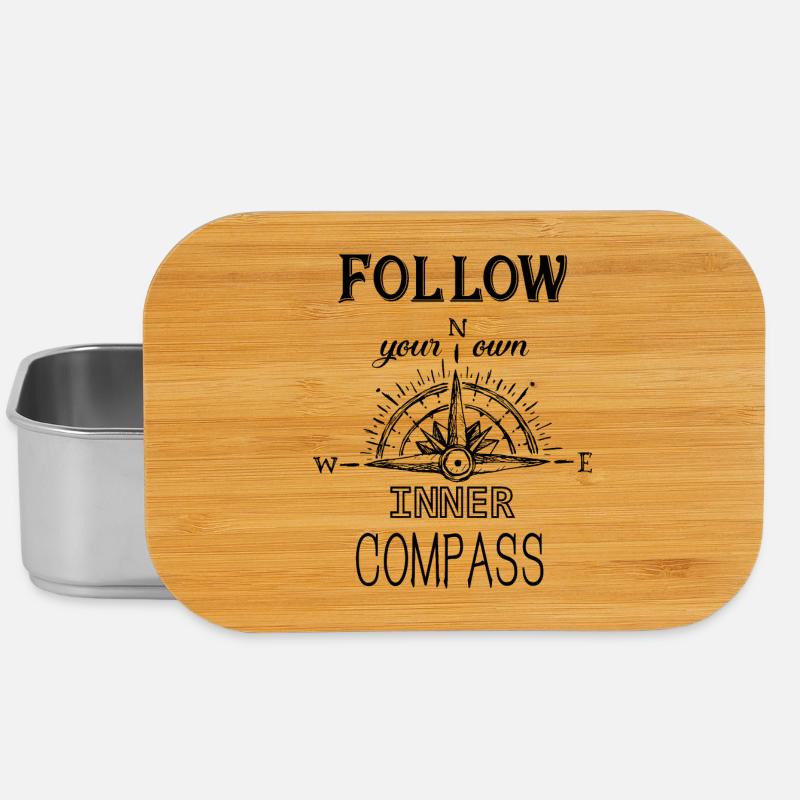 Follow Compass - Lunch Box - Silber