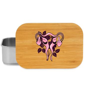 Middle Finger Uterus Uterus Pro-Choice - Lunch Box - silver - Front