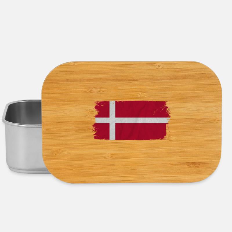 Dänemark Flagge - Lunch Box - Silber