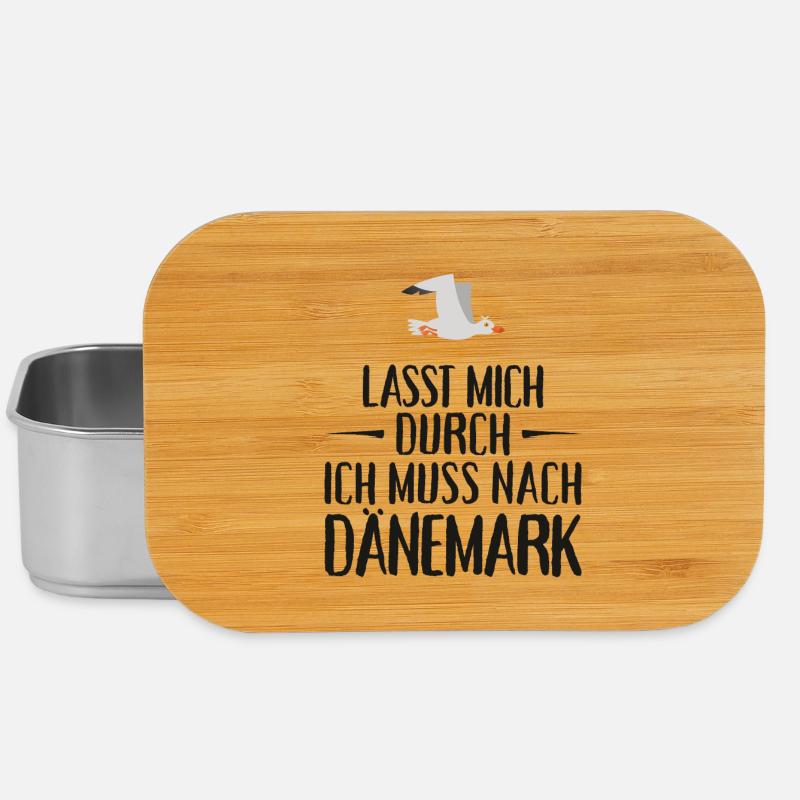 Lasst mich durch ich muss nach Dänemark Möwe - Lunch Box - Silber