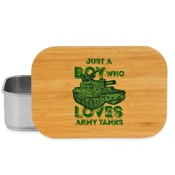 Just A Boy Who Loves Army Tanks Tank Lovers - Lunch Box - silver - Front