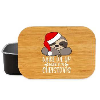 Réveille-moi quand c’est la paresse de Noël - Boîte à goûter - noir - Devant