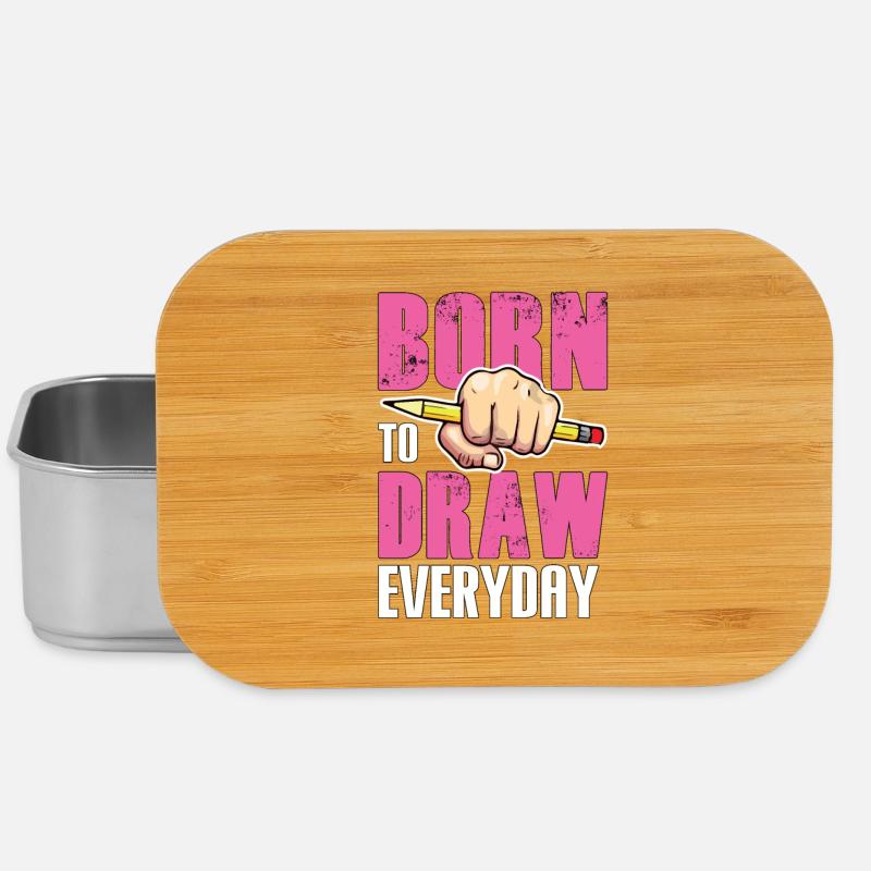 Born to Draw - Lunch Box - Silber