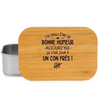 J'ai failli être de Bonne Humeur Aujourd'hui - Boîte à goûter - argent - Devant