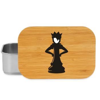 Angry Chess Queen – Chess Queen Design - Lunch Box - silver - Front