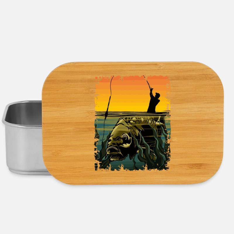 Karpfenfischen-Design Schwimmerfischen Angler Geschenk - Lunch Box - Silber