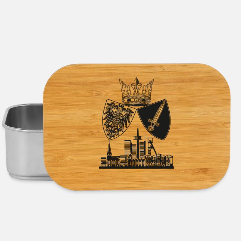Essen - Skyline - Wappen - Lunch Box - Silber