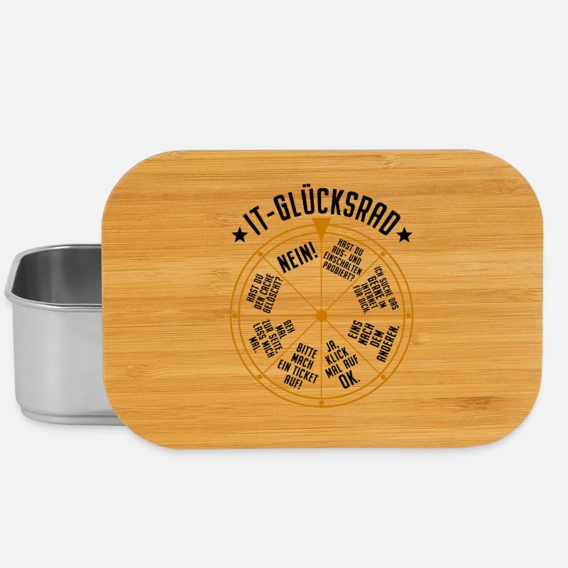 IT Support Glücksrad Service Desk IT Helpdesk Nerd - Lunch Box - Silber